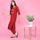Sindoor Rayon Kurta Set