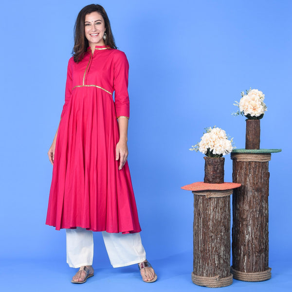 Hot Pink Kurta Set