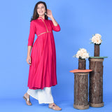 Hot Pink Kurta Set