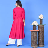 Hot Pink Kurta Set