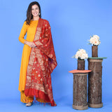 Mustard Suit & Bandhani Duppata