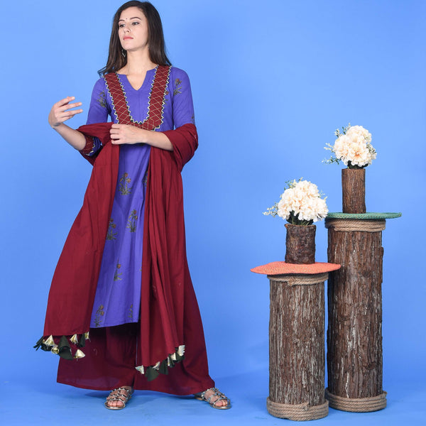 Wine Purple Suit Set