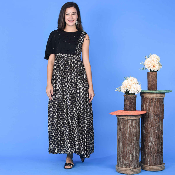 Flap Shoulder Dress