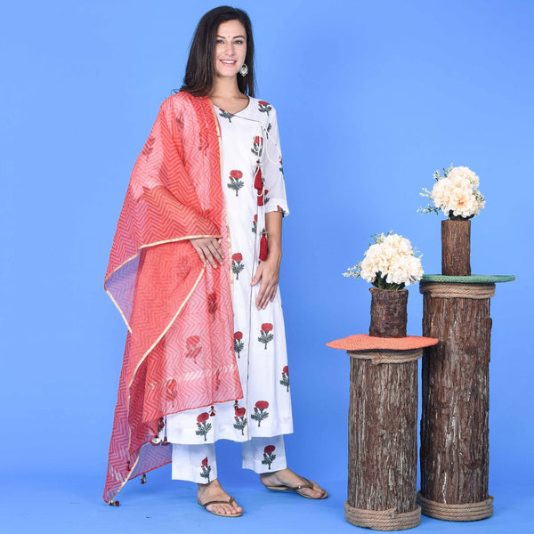Poppy Suit Angrkha Style