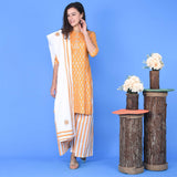 White Orange Suit Set