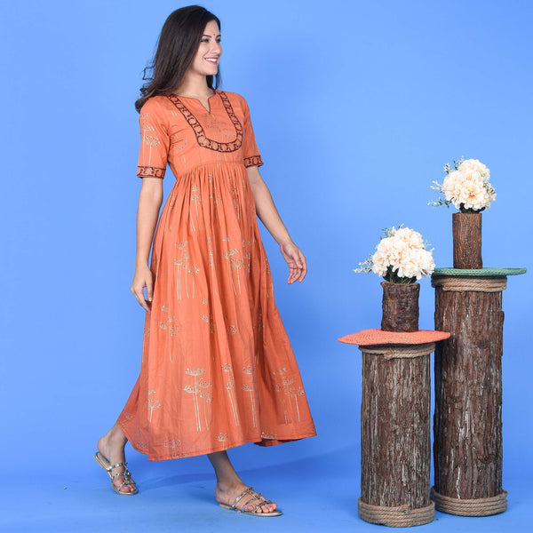 Rustic Orange Dress