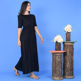 Black Dress Multicoloured Tassels