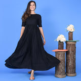 Black Dress Multicoloured Tassels