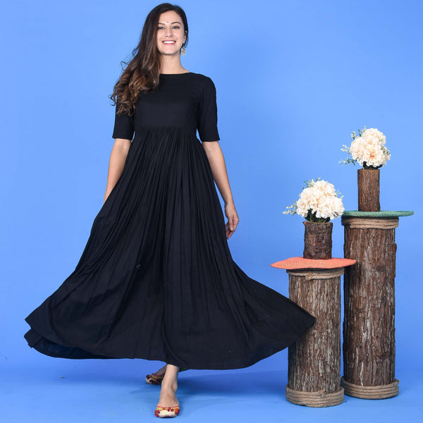 Black Dress Multicoloured Tassels