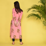Kurta In Rose Cotton