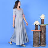 Grey Button Dress