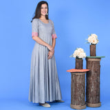 Grey Button Dress