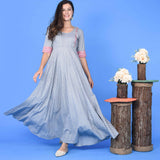 Grey Button Dress