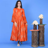 Orange Discharge Dress