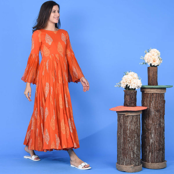 Orange Discharge Dress