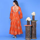 Orange Discharge Dress
