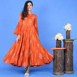 Orange Discharge Dress