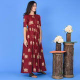 Lotus Print Dress