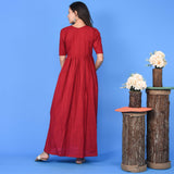 Burgundy Pocket Dress