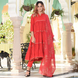 Sunset Red Suit Set