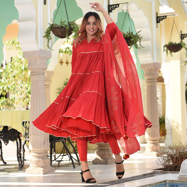 Sunset Red Suit Set