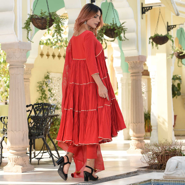 Sunset Red Suit Set