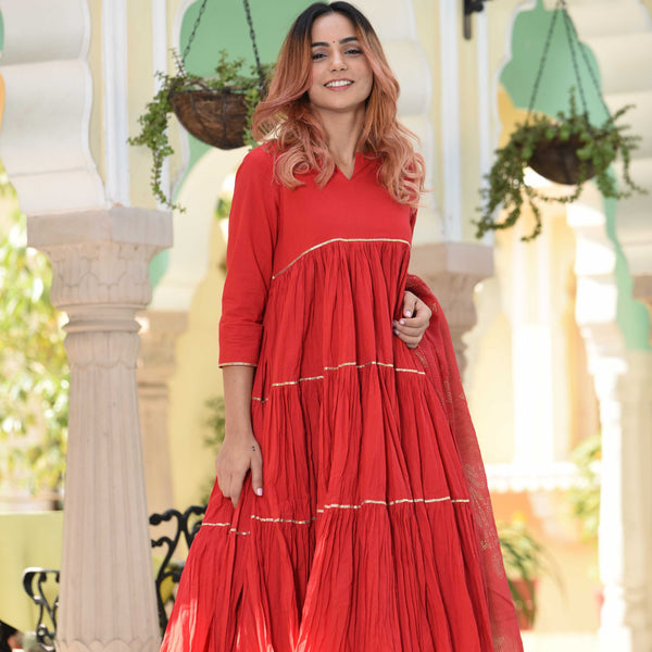 Sunset Red Suit Set