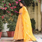 Fire Orange Lehenga Set