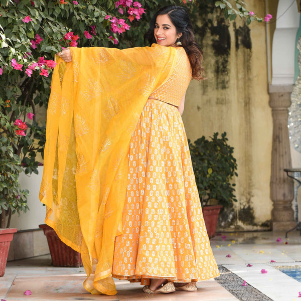 Fire Orange Lehenga Set