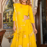 Stalk Yellow Lehenga Set
