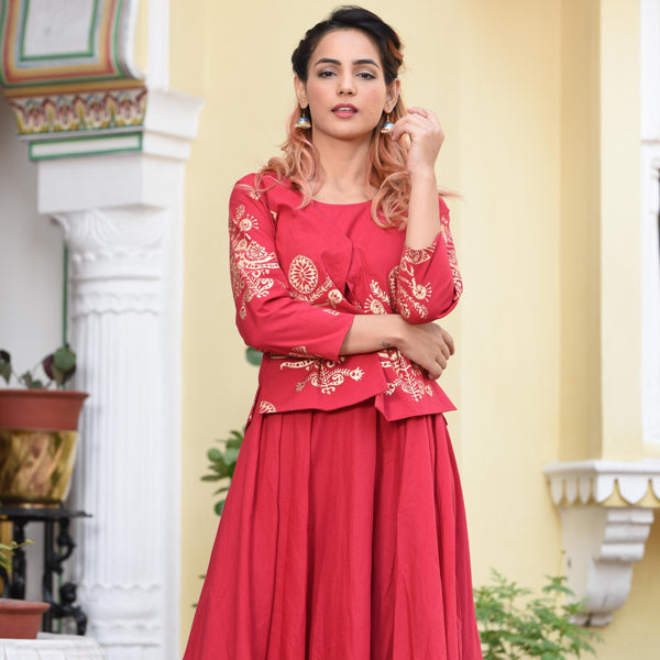 Salsa Red Jacket Dress