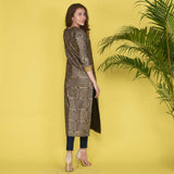 Pretty Gold Cotton Kurta