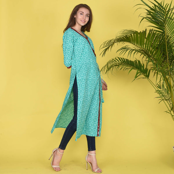 Work On Border Kurta