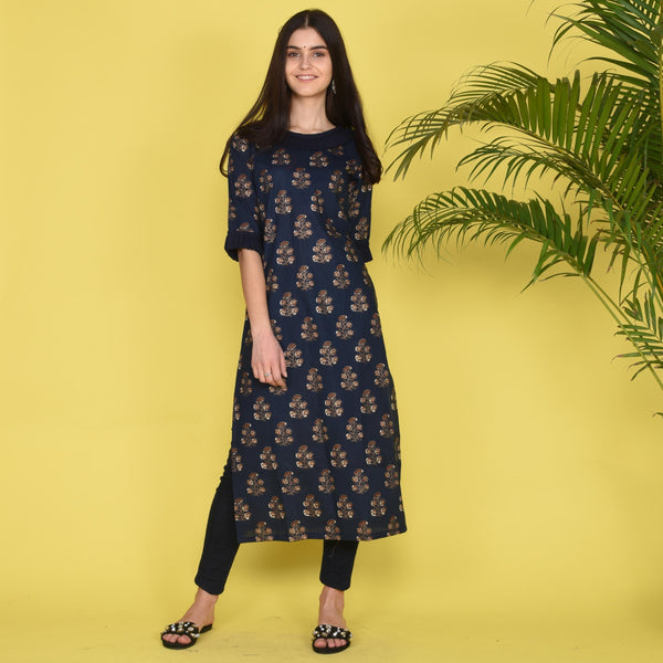 Kurta In Golden Butti