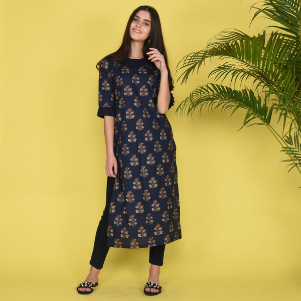Kurta In Golden Butti