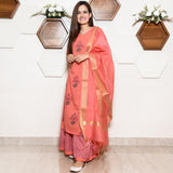 Peach Mughal Butta Set