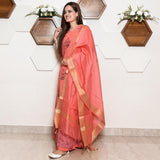 Peach Mughal Butta Set