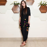 Black Dhoti Set