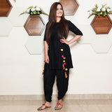 Black Dhoti Set
