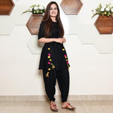 Black Dhoti Set