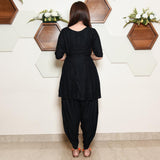 Black Dhoti Set