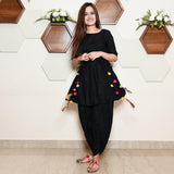 Black Dhoti Set