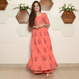 Peach Kurta Set