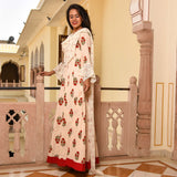 Red Attached Dupatta Dress