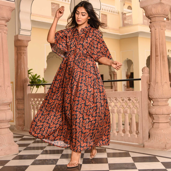 Bell Sleeved Floral Dress