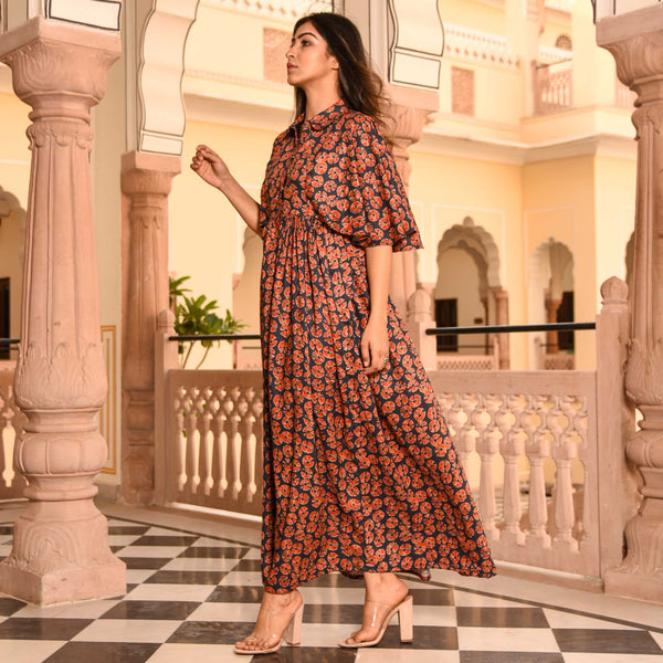 Bell Sleeved Floral Dress