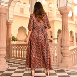 Bell Sleeved Floral Dress
