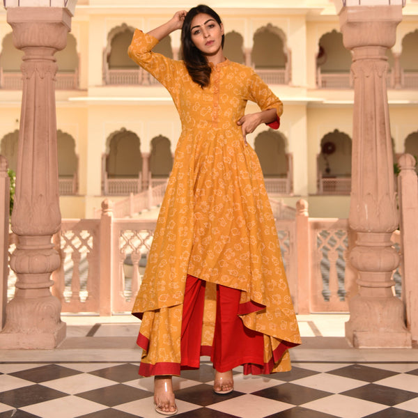 Yellow Bird Kurta Pant