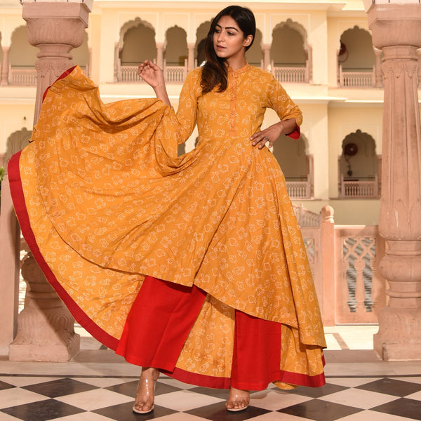 Yellow Bird Kurta Pant