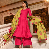 Pink Green Suit Set